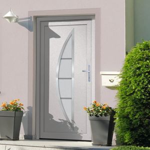 vidaXL Voordeur 88x200 cm PVC wit