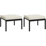 Vidaxl - 6-tlg. Garten-Lounge-Set mit Sandfarbigen Kissen Stahl