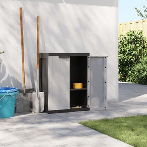 vidaXL-Tuinkast-65x37x85-cm-polypropeen-grijs-en-zwart