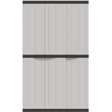 vidaXL-Tuinkast-97x37x165-cm-polypropeen-grijs-en-zwart