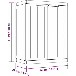 vidaXL-Tuinkast-65x37x85-cm-polypropeen-zwart