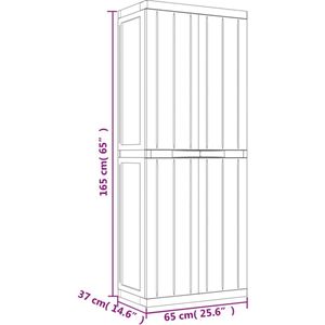 vidaXL-Tuinkast-65x37x165-cm-polypropeen-zwart