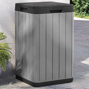 vidaXL - Tuinafvalbak - Grijs - Polypropeen - 80 L