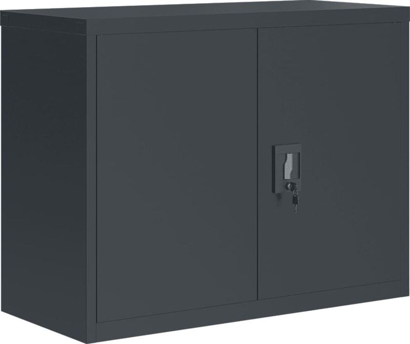 Aktenschrank Anthrazit 90x40x70 cm Stahl Vidaxl 601339