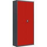vidaXL-Archiefkast-90x40x200-cm-staal-antracietkleurig-en-rood