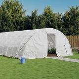 Gewächshaus mit Stahlrahmen Weiß 50 m² 10x5x2,3 m Vidaxl