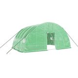 Gewächshaus mit Stahlrahmen Grün 24 m² 6x4x2,85 m Vidaxl