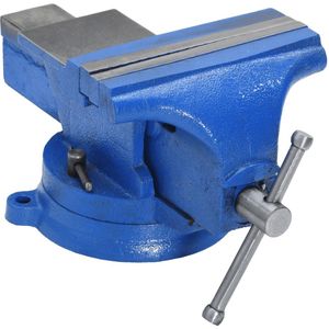 Schraubstock Blau 125 mm Gusseisen Vidaxl