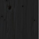 vidaXL Bedframe met hoofdbord massief grenenhout zwart 120x200 cm