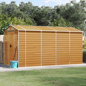 vidaXL - Tuinschuur - Lichtbruin - Gegalvaniseerd Staal