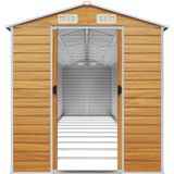 Vidaxl - Gerätehaus Hellbraun 191x980x198 cm Verzinkter Stahl