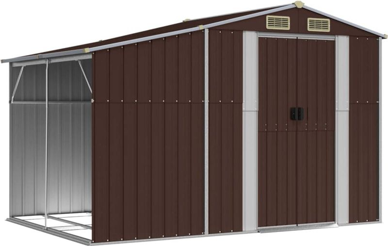 Vidaxl - Gerätehaus Braun 277x192,5x179 cm Verzinkter Stahl