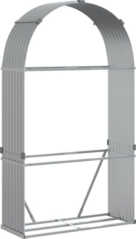 Vidaxl - Kaminholzunterstand Hellgrau 120x45x210 cm Verzinkter Stahl