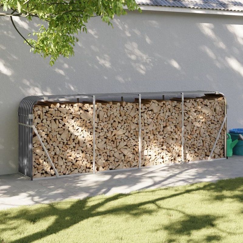 Vidaxl - Kaminholzunterstand Anthrazit 300x45x100 cm Verzinkter Stahl
