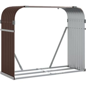 vidaXL Kaminholzunterstand Braun 120x45x100 cm Verzinkter Stahl