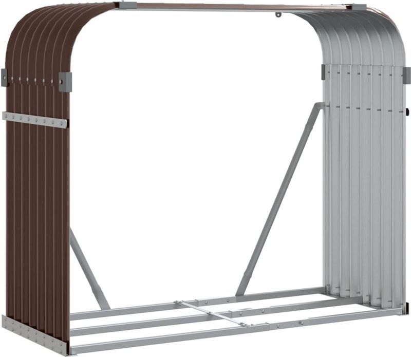 vidaXL Kaminholzunterstand Braun 120x45x100 cm Verzinkter Stahl