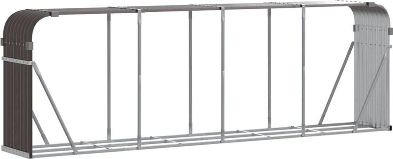 Vidaxl - Kaminholzunterstand Braun 300x45x100 cm Verzinkter Stahl