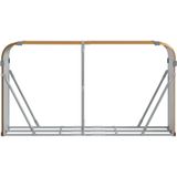vidaXL - Haardhoutopslag - 180x45x100 - cm - gegalvaniseerd - staal - lichtbruin
