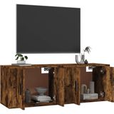 vidaXL TV-Wandschränke 2 Stk. Räuchereiche 57x34,5x40 cm