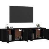 VidaXL TV-wandmeubels 2 st 80x34,5x40 cm Zwart