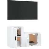 vidaXL-2-delige-Tv-meubelset-bewerkt-hout-wit