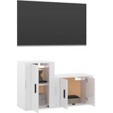 vidaXL-2-delige-Tv-meubelset-bewerkt-hout-hoogglans-wit