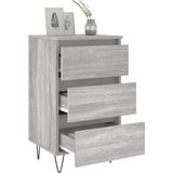vidaXL Nachttisch Grau Sonoma 40x35x69 cm Holzwerkstoff