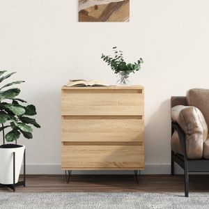 VidaXL Dressoir 60x35x70 cm - Bewerkt Hout - Sonoma Eikenkleurig