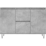 vidaXL - Dressoir - 104x35x70 - cm - bewerkt - hout - betongrijs