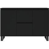vidaXL - Dressoir - 104x35x70 - cm - bewerkt - hout - zwart