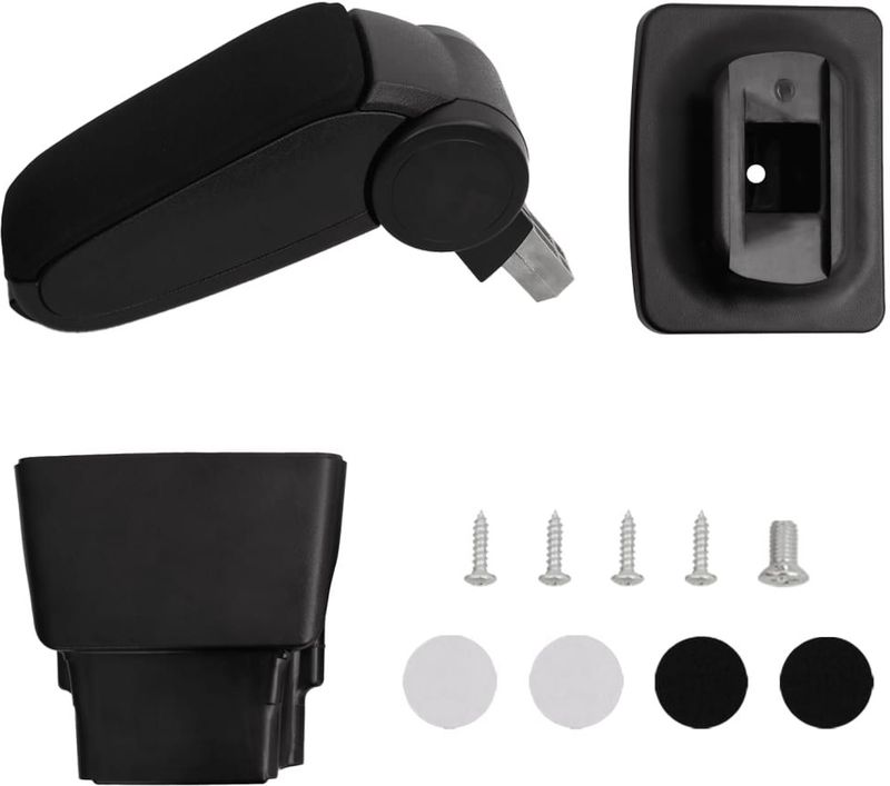 vidaXL Armsteun 16x32x(35-50,5) cm ABS zwart