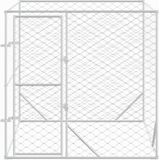 vidaXL - Hondenkennel - voor - buiten - 2x2x2 - m - gegalvaniseerd - staal - zilver