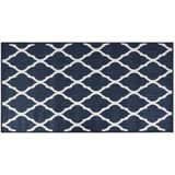 Vidaxl - Outdoor-Teppich Marineblau Weiß 80x150 cm Beidseitig Nutzbar
