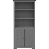 VidaXL Boekenkast BODO 80x40x172 cm - Massief Grenenhout - Grijs