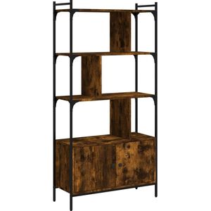 vidaXL-Boekenkast-met-deuren-76,5x30x154,5-cm-hout-gerookt-eikenkleur