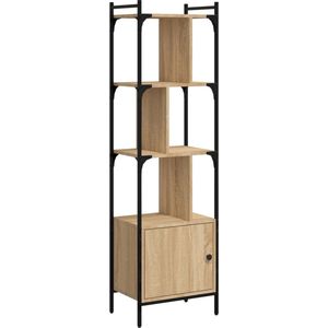 Boekenkast met deur 44,5x30x154,5 cm hout sonoma eikenkleurig