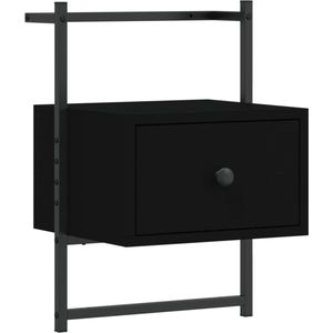 vidaXL-Nachtkastje-wandgemonteerd-35x30x51-cm-bewerkt-hout-zwart