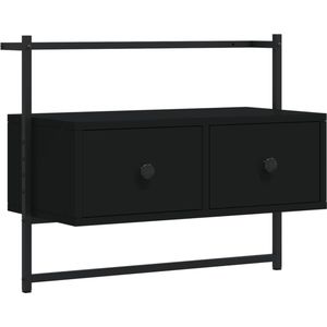 vidaXL-Tv-meubel-wandgemonteerd-60,5x30x51-cm-bewerkt-hout-zwart