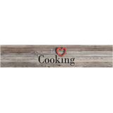vidaXL-Keukenmat-wasbaar-cooking-print-60x300-cm-fluweel-grijs