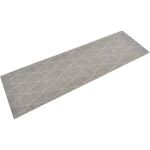 vidaXL - Keukenmat - Geruit - Fluweel - 60x180 cm