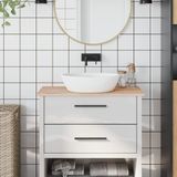 Vidaxl - Waschtischplatte 80x40x1,5 cm Massivholz Buche