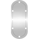 vidaXL Wandspiegel mit LED-Leuchten 25x60 cm Glas Oval
