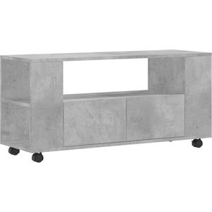 vidaXL-Tv-meubel-102x34,5x43-cm-bewerkt-hout-betongrijs