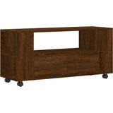 vidaXL Tv-meubel 102x34,5x43 cm bewerkt hout bruineikenkleurig