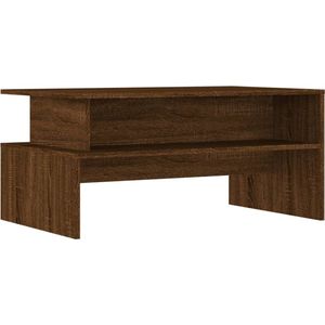 VidaXL Salontafel 90x55x42,5 cm Bewerkt Hout Bruineikenkleurig