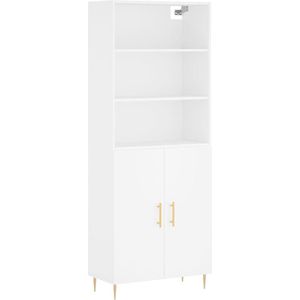 vidaXL Highboard Weiß 69,5x34x180 cm Holzwerkstoff