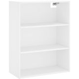 vidaXL Hoge kast 69,5x34x180 cm bewerkt hout wit