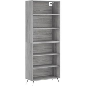 vidaXL - Hoge - kast,5x32,5x180 - cm - bewerkt - hout - grijs - sonoma - eikenkleur