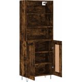 vidaXL Hoge kast 69,5x34x180 cm bewerkt hout gerookt eikenkleurig