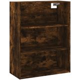 vidaXL - Hoge - kast - 69,5x34x180 - cm - bewerkt - hout - gerookt - eikenkleurig